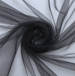 TECIDO TULE COMUM LISO PRETO