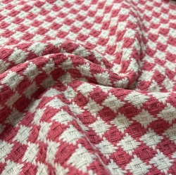 TECIDO TWEED CHANEL XADREZ ROSA BARBIE