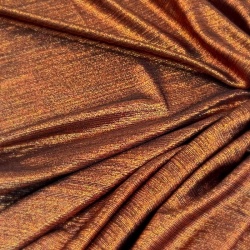 TECIDO MALHA LUREX PLISSADA FERRUGEM