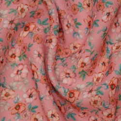 TECIDO OXFORD ESTAMPADO FLORAL ROSA