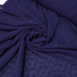 TECIDO MUSSELINE DOTS AZUL MARINHO