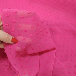 TECIDO MUSSELINE DOTS ROSA VERY BERRY