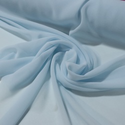 TECIDO MUSSELINE TOQUE DE SEDA LISO AZUL BEBE