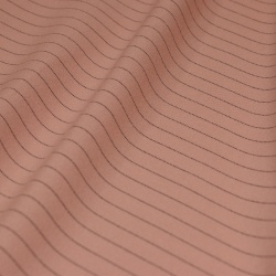 TECIDO CREPE LISTRADO RISCA DE GIZ ROSA CLARO
