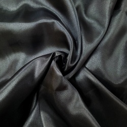 TECIDO CETIM CHARMOUSSE LISO PRETO