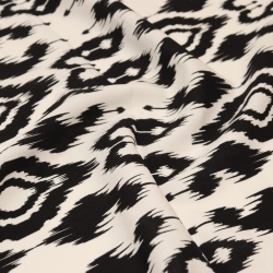 TECIDO VISCOSE SLUB ESTAMPADO PRETO/BRANCO
