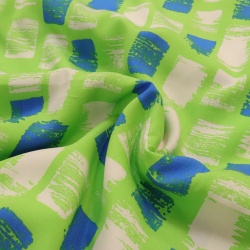 TECIDO VISCOSE ESTAMPADO VERDE/AZUL/BRANCO