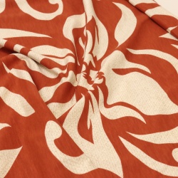 TECIDO VISCOLYCRA ESTAMPADO TERRACOTA