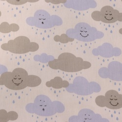 TECIDO TRICOLINE EST CLOUD AZUL/BRANCO