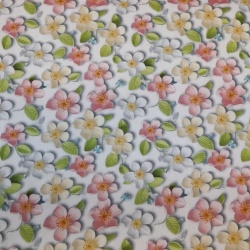 TECIDO TRICOLINE EST DIGITAL 3D LIZ FLORAL