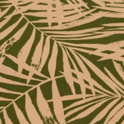 TECIDO VISCOLINHO FLOWER PRINTED VERDE OLIVA