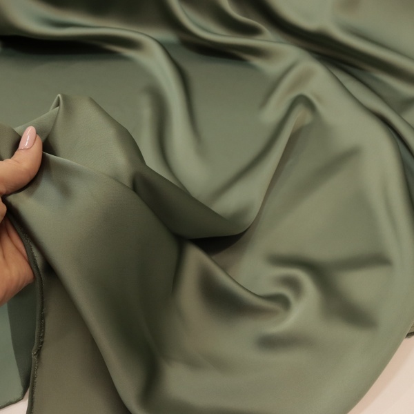 TECIDO GRINELE SATIN COLLOR LIGHT VERDE DARK IVY 