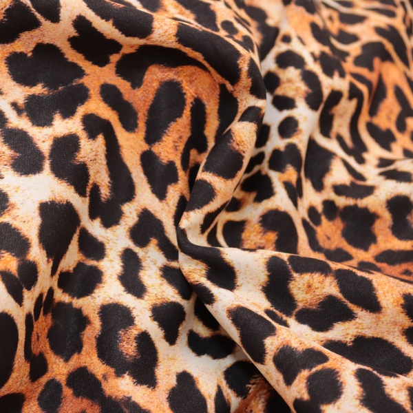 TECIDO CREPE AIR FLOW ANIMAL PRINT LEOPARDO 