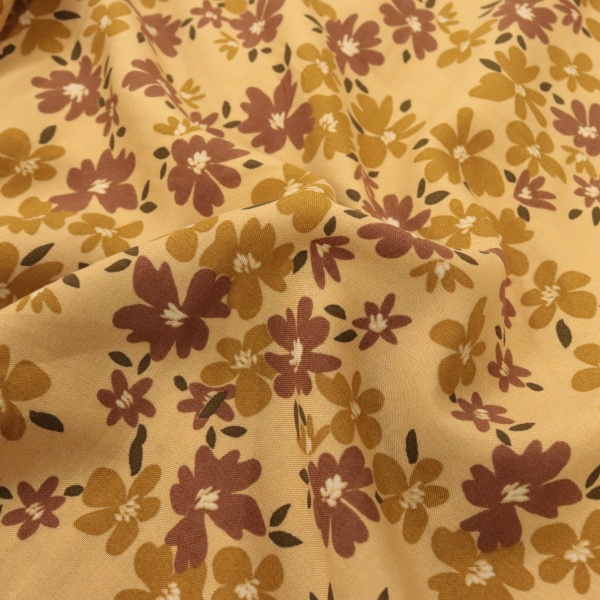 TECIDO VISCOLINHO ESTAMPADO FLORAL JOJOBA 